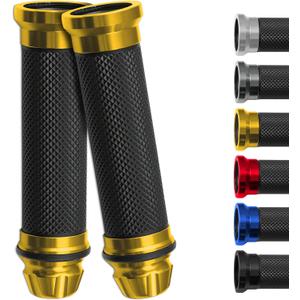 DREAMIZER 7/8" 22mm Motorcycle Handle Grip Universal Dirt Pit Bike Motocross Rubber Gel Hand Grips Brake Hands - Gold