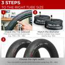 Fincci Pack Inner Tubes 700c x 35c - 40c - 48c with 48mm Presta-Schrader Valve - 700c Bike Tube for Gravel, Urban, Road,Touring, Hybrid, E Bikes - 28 inch Tubes Butyl Rubber for Wheels 622