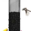 Gtongoko Bird Feeder for Outside, Metal Mesh Tube Bird Feeders 2.5 lbs for Sunflower Seeds or Mealworm, Large Capacity, Copper, 1 Pack