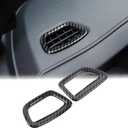 2PCS Dashboard Upper Air Vent Outlet Frame Cover for Honda Pilot 2016-2022/ Honda Ridgeline 2017-2023/ Honda Passport 2019-2023 Accessories ABS Material (Carbon Fiber Pattern)