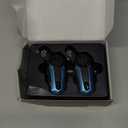 Motorcycle Bluetooth Headset for Wireless Dirt Bike 2-Way 600M Intercom CVC Noise Cancellation Stereo HiFi Music IP67 Waterproof for Full Face Helmet with Tail Light (Blue-Dual Pack)