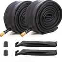 Bike Tubes 2PCS 20x1.75-2.125 Fit 1.75/2.125 Heavy Duty Schrader Valve Bicycle Inner Tubes (20x1.75/ 2.125)