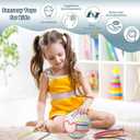 Sensory Activity Board Upgraded- 3D Sensory Activity Ball,Stress Relief Toy,Silicone Fidget Toy for Stress Relief,Anxiety,Autism,ADHD,Kids 3+ & Adults,with Travel Storage Bag & 16 Strings(Matte White)