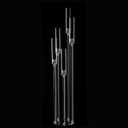 5 Arm Floor Candelabra,Acrylic Floor Candle Holder for Wedding Centerpiece Tall Clear Candle Holders for Ceremony Birthday Party Home Decoration Fit 0.8 LED Candles (1pcs)