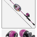 Reel and 2-Piece Fishing Rod Combo - READY 2 FISH R2F4 JUST ADD BAIT PURPLE SC
