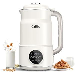 Czlife N7 Nut Milk Maker, 50oz (1.5L) Automatic Soy Milk Maker Machine for Homemade Oat Milk, Nutmilk, Juice, Milkshake, Baby Food, Grains, Almonds Milk Maker with Delay Start/Keep Warm/Clean
