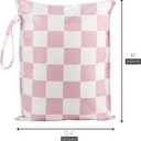 2 x Wet Dry Bags Water Resistant - 2 Pack Reusable Waterproof Wet Dry Bag for Swimsuits & Baby Clothes - Leakproof Storage Pouch Bag for Travel & Baby Diaper - Travel Laundry Daycare Bags (Marine Animals&Light Green)