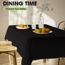 Pureegg Rectangle Table Cloth 60" x 102" Durable Polyester Tablecloth Offers Reusable & Washable Protection, Ideal for Outdoor Party, Picnic, Wedding, Banquet and Birthday, 6 Pack, Black   