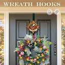 Cast Iron Wreath Hanger for Front Door, Santa Sleigh Adjustable Over The Door Hoo Kwreath Stand, Heavy Duty Door Wreath Hanger and Wreath Hook for Fall and Christmas Holiday Decorations.