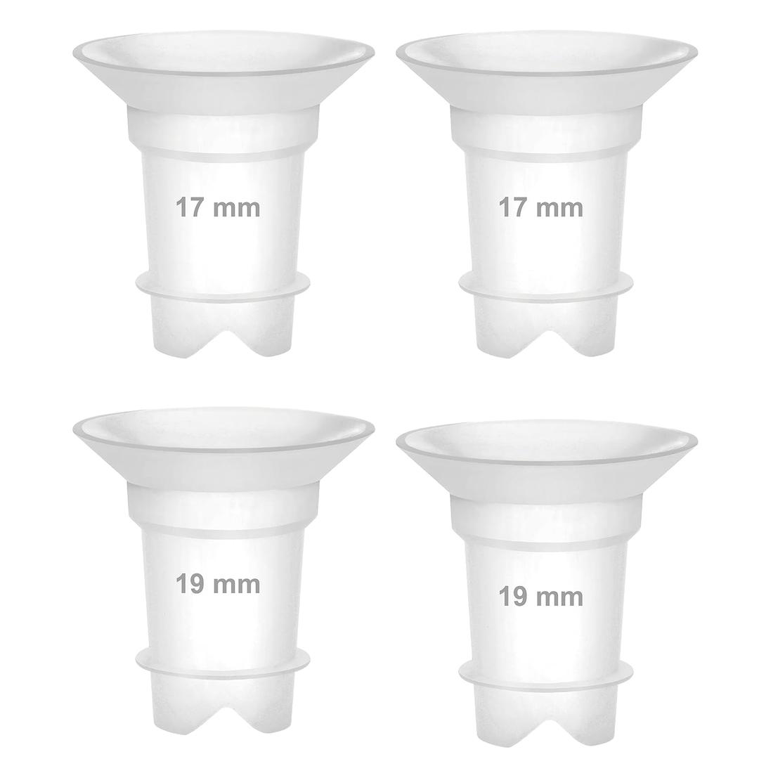 Maymom 17 &19mm Flange Insert Compatible with Rumble Tuff Go Cups Compatible with Medela, Spectra 24 mm Flanges, Momcozy/Willow Wearable Cup to Reduce 24mm Nipple Tunnel Down to 17 & 19 mm