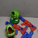 Realistic Dinosaur Moveable Shooting Toys, 2 Pack Launchers with Aiming, Roaring Dino Eyes & Belly Glow, LCD Score Record, Stocking Stuffers for Kids Toys Gifts for Boy Ages 3 4 5 6 7 8 9 10+ Year Old (Green)