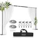 FUDESY Backdrop Stand Heavy Duty, 10x10ft Adjustable Photo Background Pipe and Drape Backdrop Stand Kit with Metal Base for Photography Parties Birthday Video Studio