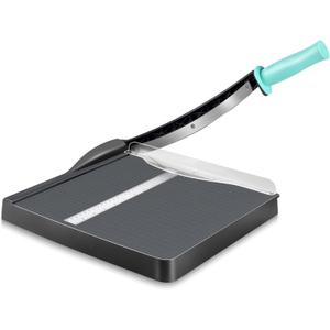 Paper Cutter, A4 Paper Trimmer with Safety Guard, 12" Cut Length Paper Cutting Board, Guillotine Trimmer with 16 Sheets Capacity, Paper Slicer for Scrapbooking Craft, Coupon, Label, Cardstock (Gray)