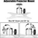 2-Be-Best Projector Mount Mini Projector Ceiling Mount Adjustable Bracket Universal Mounts for Mini Projectors White