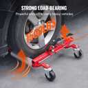 VEVOR Wheel Dolly, Max Capacity 1500 Lbs Car Dolly, Car Jack Dolly Lifter with Wheels, Heavy Duty Vehicle Positioning Ratchet Tire Jack, for Vehicle Car Auto Repair Moving