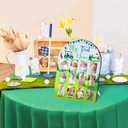 Golf Themed My First Year Photo Frame, Baby's First Year Picture Frame, 12 x 17 Inch Newborn 12 Months Gender Neutral Baby Milestone Memories Display Wood Board for 1st Birthday Decorations Keepsake Gift (green and blue)