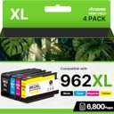 962XL Ink Cartridges Combo Pack HP962XL/962 Ink Cartridges Combo Pack for HP Ink 962XL Combo Pack HP962XL Use with HP Officejet Pro 9010 9015 9018 9020 9025 Printers, 4 Pack