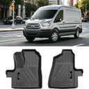 Floor Mats Front Liner for 2015-2019 Ford Transit 150/250/350/350HD (No Fit Transit Connect) Accessories All-Weather TPE Protection Mat (for 2015-2019 Ford Transit)