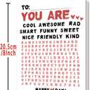 3 x Beautiful Words Greeting Card with Envelope, Funny Anniversary, Valentine's Day Gifts, Birthday Card for Wife Husband Girlfriend Boyfriend (LD290)