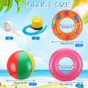 Lunmon Summer Pool Beach Party Decorations Kit Beach Ball Party Arch Kit 11 Pcs Inflatable Beach Balls Bulk Inflatable Pool Party Favors 12 Pool Floats Swimming Ring Inflatable Pool Floats Birthday