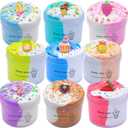 Butter Slime Kit Two-Toned 9 Packed for Girl Boys Party Favors Toys, Stocking Stuffers for Kids 6 7 8 9 10 11 12 Years Old