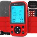 TENS Unit Muscle Stimulator Pro for Back Pain Relief, Shoulder Recovery and Physical Therapy, Electronic EMS Massager Machine with PMS Pulse for Effective Shock Therapy, Red