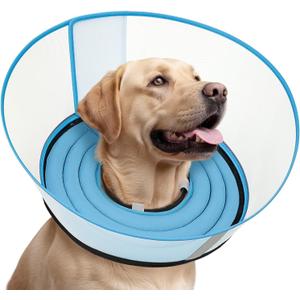 Raised Dog Cone Collar Alternative After Surgery, Soft Dog Cone for Stop Licking, Pet Neck Donut Collar After Surgery XXL