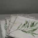 Green Leaves Wooden Wall Art: Rustic Wood Prints Pictures Palm Tree Leaf Simple Life Painting Framed for Bathroom Wall Decor 16 x 16" x 4pcs