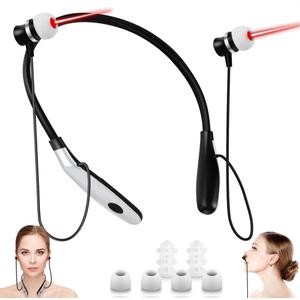 Red Light Therapy for Nose & Ears, 2-in-1 Infrared Nasal Therapy Device, Red Light Therapy for Ear Relief, Portable Light-Weight Soothing Device with Neck-Hanging Design, Auto Timer, Rechargeable