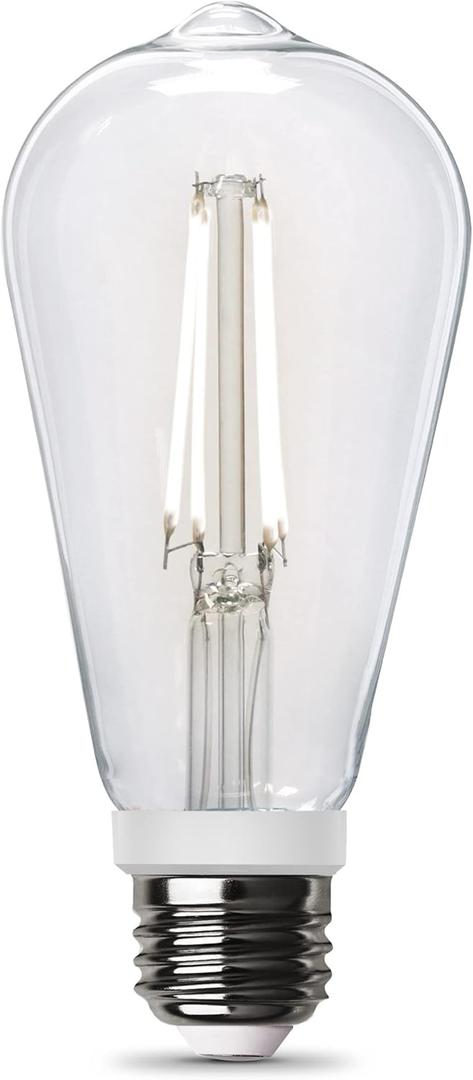 Feit Electric Indoor/Outdoor and Non-Dimmable LED Bulb with Exposed Filament and Motion Sensor Activation (Works in The Dark Only) ST19 on E26 Base, 60W Equiv, 5000K, Daylight - ST19CL950CA/MM/FILED