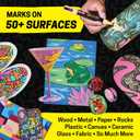 Posca Paint Markers, 5M Medium Acrylic Markers with Reversible Tips, Artist Recommended For Gifts, Fabric, Metal, Glass, Wood and Canvas, Assorted Colors, Set of 8