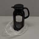 Delove 68 oz/2 Liter Glass Pitcher with Shatterproof Shell - Heat Resistant Glass Liner - Stainless Steel Lid - Carafe & Jug for Iced Tea,Hot/Cold Water,Homemade Juice Beverages (Black)