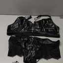 SHENHE Women's Plus Size Garter Lingerie Set Floral Lace 3 Pieces Bra and Panty Sets with Stockings 2XL