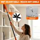 Light Bulb Changer for High Ceilings, 12FT Pole 20FT Reach, 10-Piece Kit-Orange