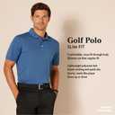 Amazon Essentials Men's Slim-Fit Quick-Dry Golf Polo Shirt - Discontinued Colors (XX-Large, Metallic Blue)