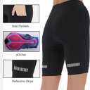 NOOYME Womens Bike Shorts for Cycling with 3D Padded Women Cycling Shorts (Black, S)