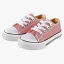 Mvlsoct Boys and Girl Low Top Canvas Kids Lace up Sneakers 26