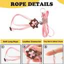 Tortoise Leash and Training Skateboard Toy, Mini Skateboard and Adjustable Harness for Turtle, Funny Tortoises Toys Accessories for Tortoise, Lizard, Small Animals (Pink)