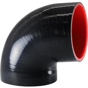 90 Degree Elbow ID 4'' (102mm) Silicone Hose Coupler, Reinforced 4-layer Wall 5MM for Cold Air Intake, Turbo, Intercooler, 4leg Length(102mm) Automotive Radiator Hose