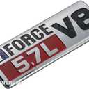 2pcs IFORCE 5.7L V8 Badge Side Emblem, 3D Door Badge NamePlate Decals Stickers Replacement for IFORCE (Chrome Red)