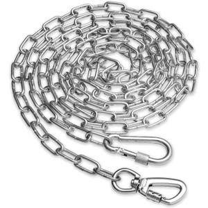 Heavy Duty Dog Chain for Yard-15FT Metal Dog Chain Leash Chew Proof,Long Dog Lead for Outside with Strong Swivel Hook,Outdoor Dog Runner for Camping,Dog Tie Out Cable for Small Medium Dog up to 90LBS