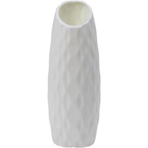 1 Pack Unbreakable Vase, White Plastic Vase Minimalist Style Simple Flower Vases, Decorative Floral Vases for Modern Home Decoration/Gift Giving (Style B)