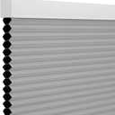 Changshade Blackout Blinds, Cordless Cellular Shades, Honeycomb Blackout Shades, Room Darkening Blinds, Pull Down Window Shades, Easy to Install Honeycomb Window Blinds, 50" W x 72" H, Grey