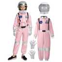 Spooktacular Creations Halloween Astronaut Costume for Kids, Unisex Blue Astronaut Outfit Set with Helmet, Toddler Pilot Jumpsuit for Halloween Costume Dress-Up Party (Small, 5-7 yrs)