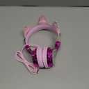 Kids Unicorns Headphones with Mic for School/Travel,95dB Volume Limited,Shareport,On/Over Ear Wired Headsets with Nylon Cable-Hot Pink (Rose2)