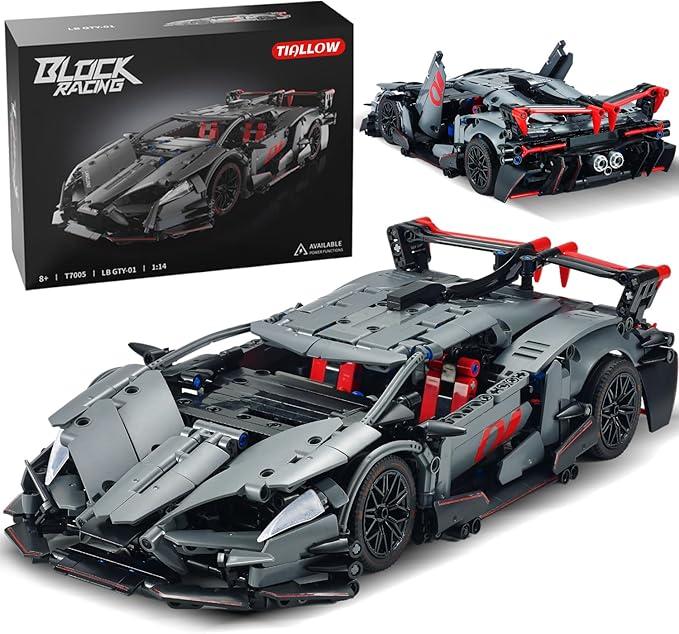 TIALLOW Sports Car Building Sets for Adults 1:14 Technic Cars Building Block Toy Decor Model, Valentine's Day Gift for Boyfriend,Birthday Gift for Racing Car Fans and Boys Age 8 10 12 14 Year Old