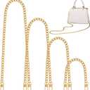 4 Sizes Flat Purse Chain Strap Crossbody Bag Replacement Strap with Metal Buckles(47.2/31.5/15.7/7.9 Inches, Gold)