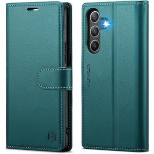 FLIPALM Wallet Case for Samsung Galaxy A16 5G, RFID Blocking Credit Card Holder, PU Leather Folio Flip Kickstand Protective Shockproof Cover for Galaxy A16 (Green)