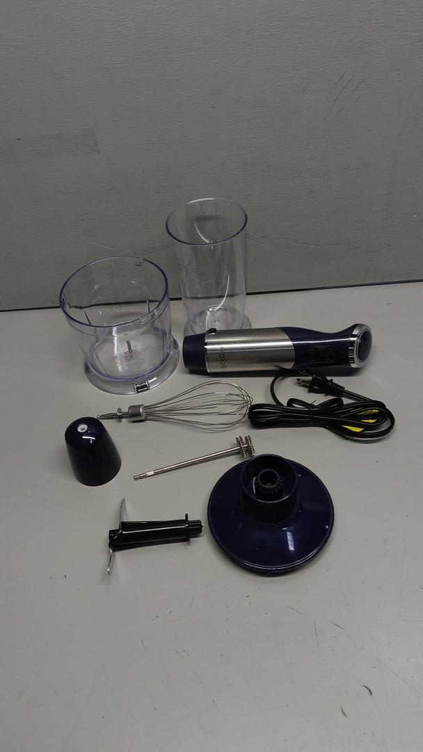 KOIOS  Hand Immersion Blender, 12 Speed Adjustable Emulsifier Handheld Blender, 1000W Copper Motor Stainless Steel Blade Hand Mixer with attachments, Blue