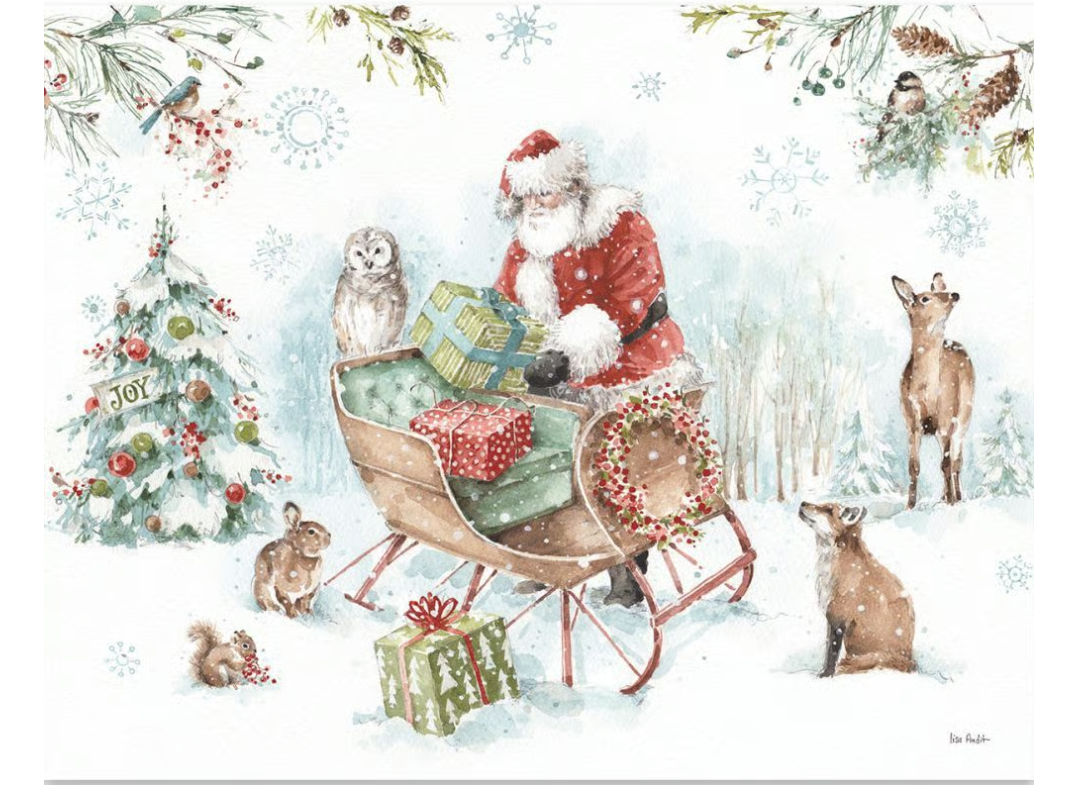 Magical Holiday Boxed Christmas Cards (18 pack) w/ Decorative Box by Lisa Audit